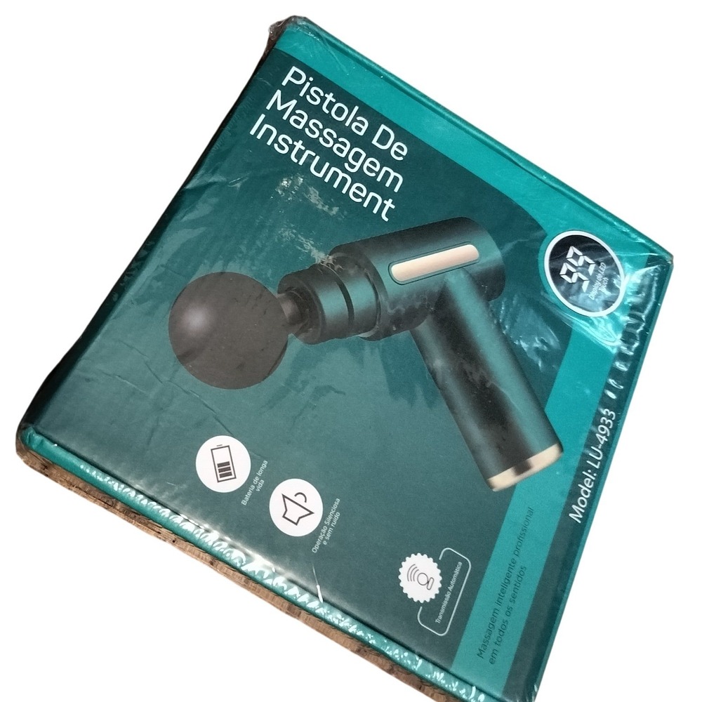 Massage Gun Deep Tissue Percussion‎ Massager 4 Heads USB Rechargeable New In Box